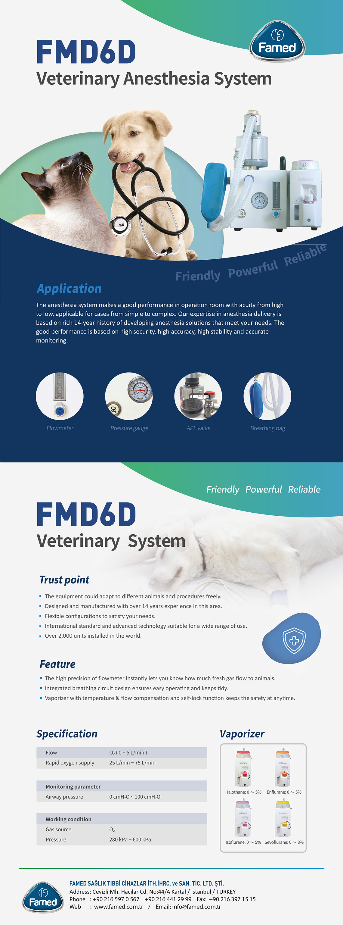 FMD-6D Veterinary Anesthesia System