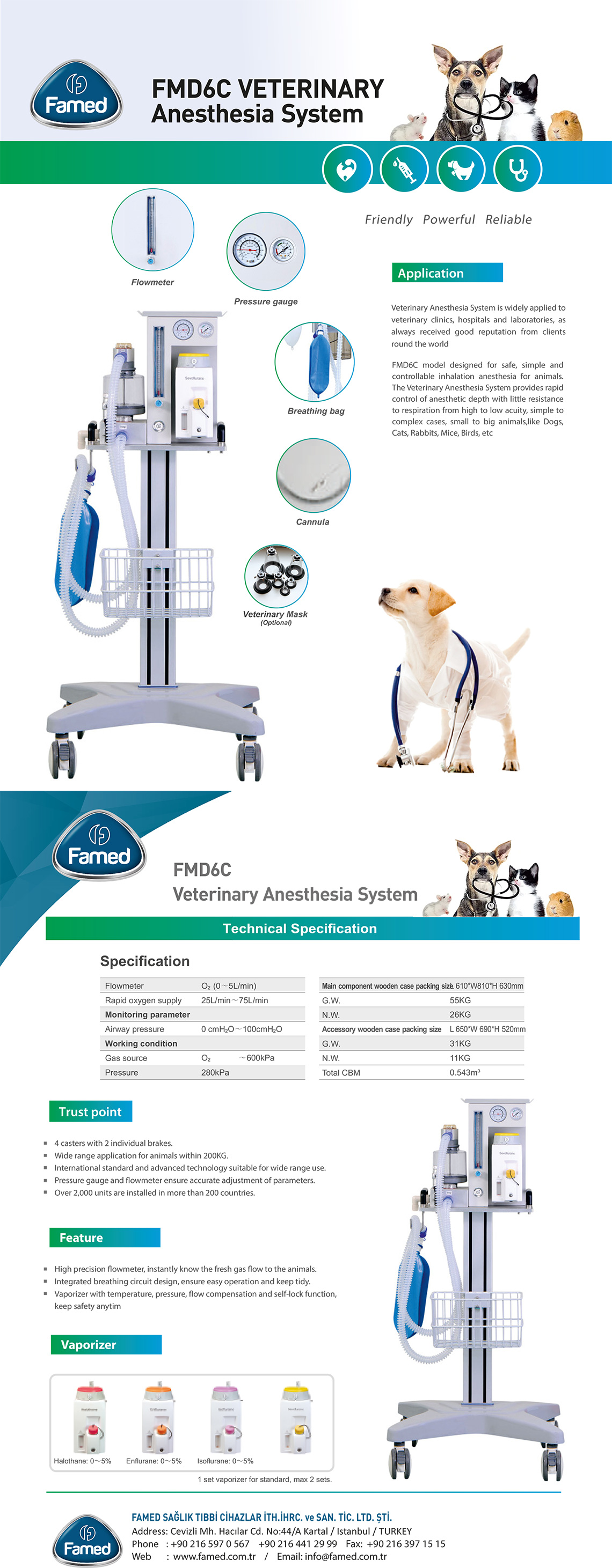 FMD-6C Veterinary Anesthesia System