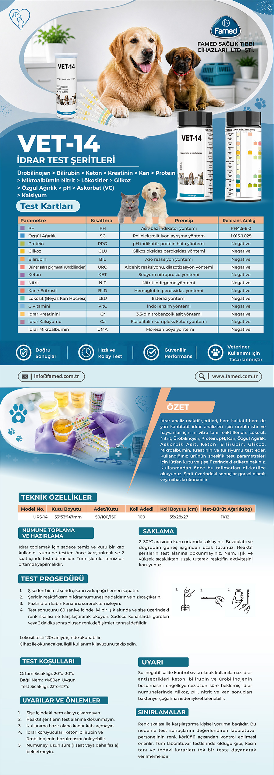Veterinary Urine Test Strips