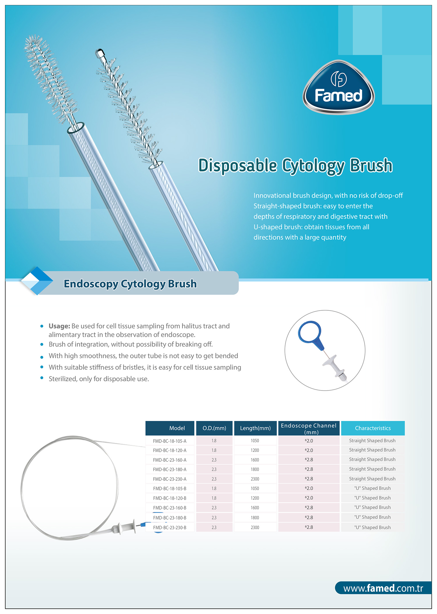 Disposable Cytology Brush