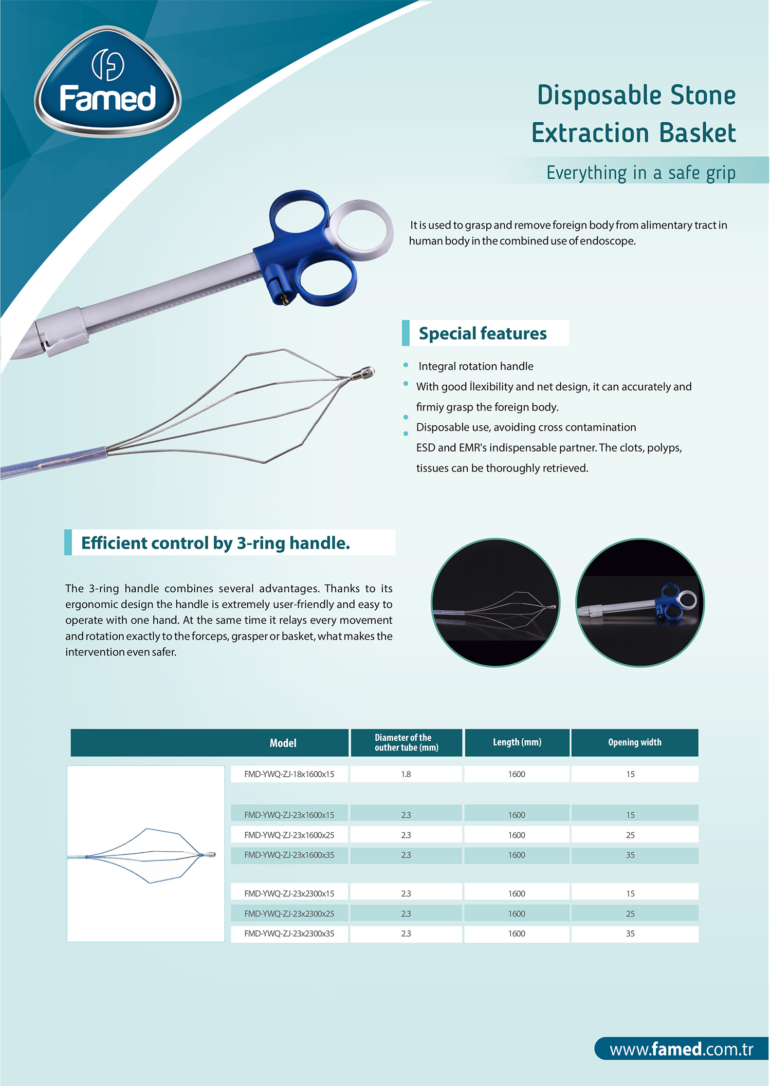 Disposable Endoscopic Stone Extraction Basket