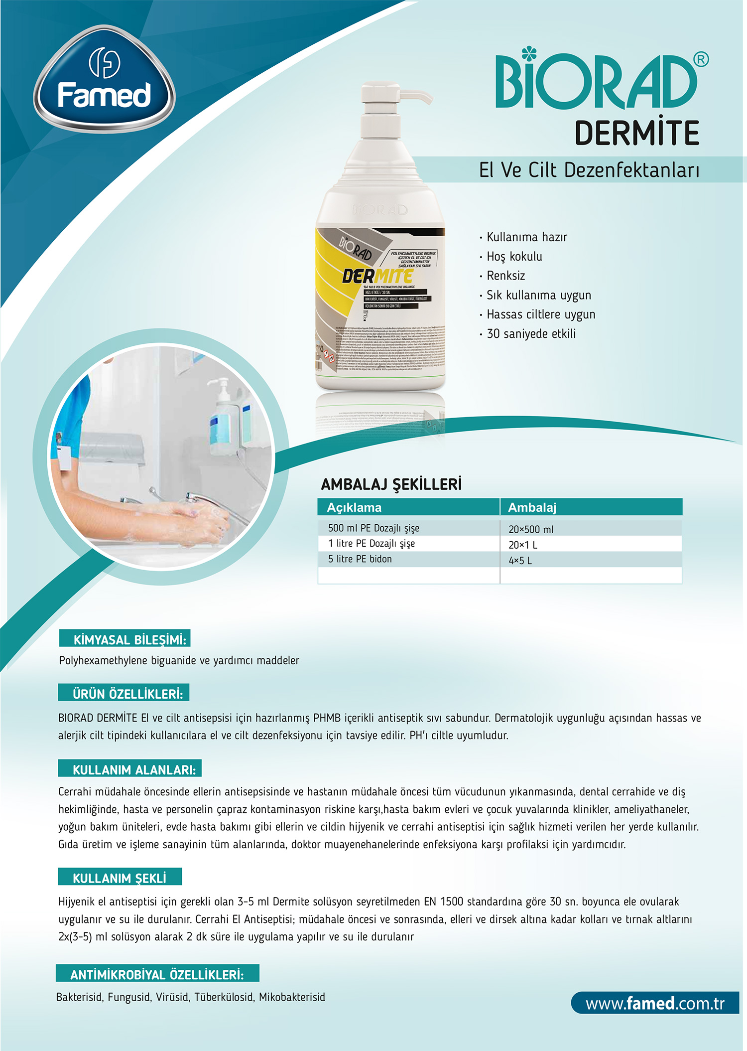 El ve Cilt Dezenfektan Dermite