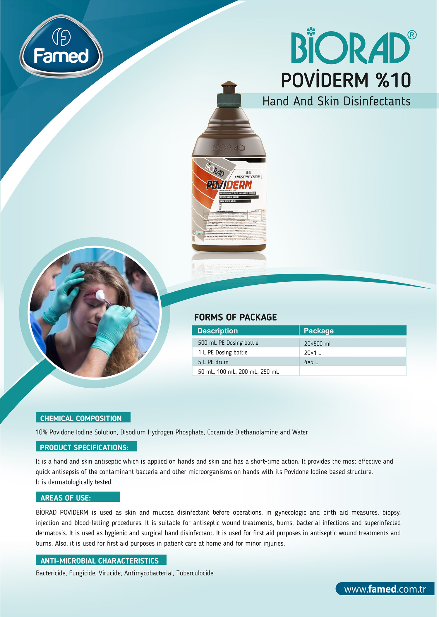 Poviderm %10 Hand And Skin Disinfectants