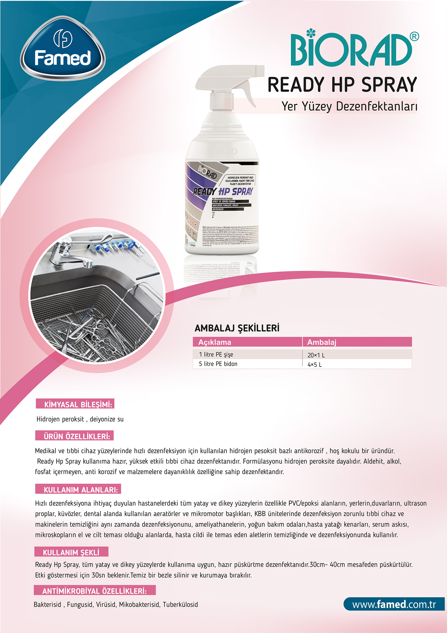Yer Yüzey Dezenfektan Ready HP Spray
