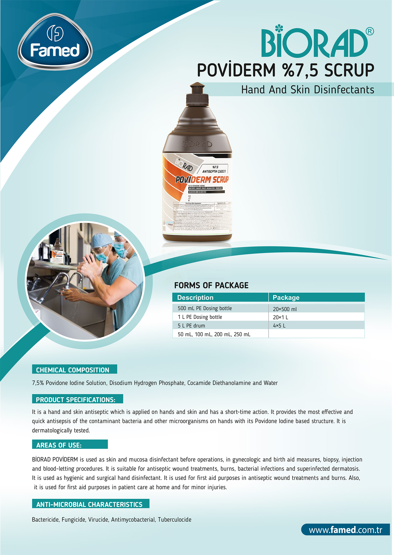 Poviderm %7,5 Scrup Hand And Skin Disinfectants