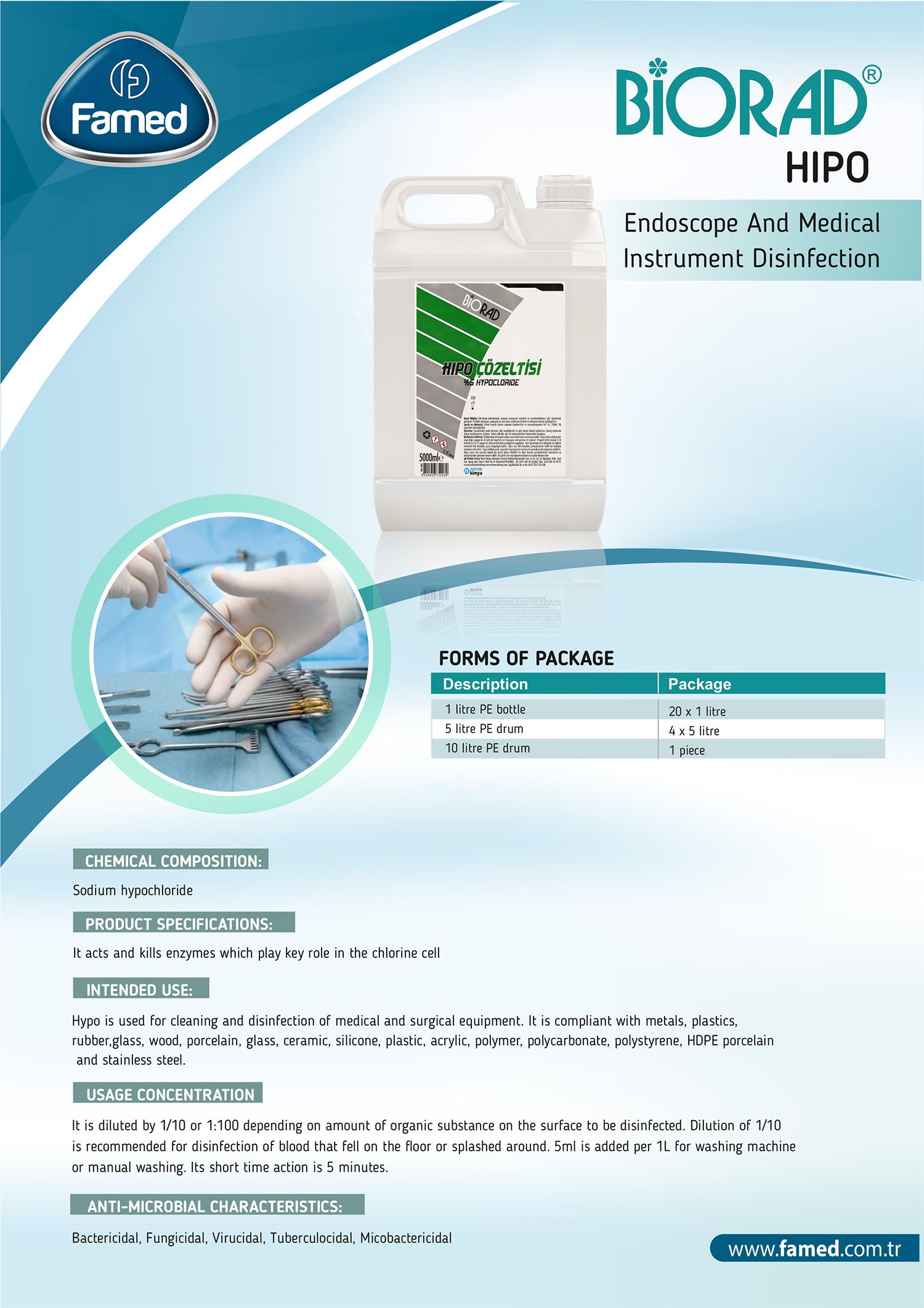 Hipo Endoscope And Medical Instrument Disinfection