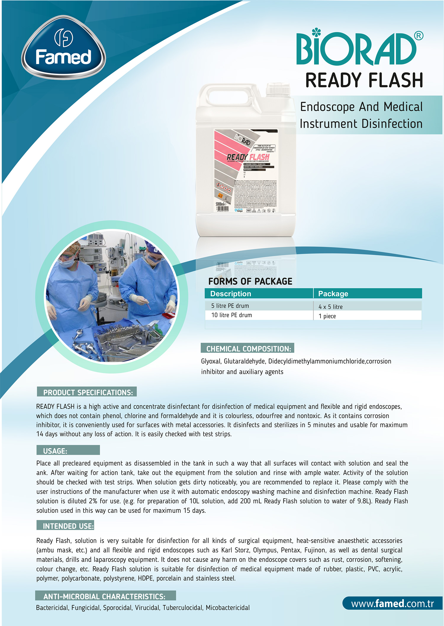Ready Flash Endoscope And Medical Instrument Disinfection
